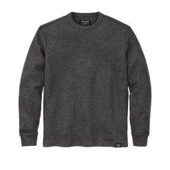 Waffle Knit Thermal Crewneck - Charcoal
