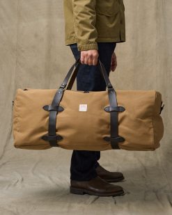 Large Rugged Twill Duffle Bag - Tan