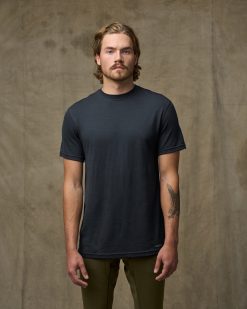 210g Merino Wool Short Sleeve Crewneck T-Shirt - Dark Navy