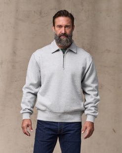 14-oz. Heritage Fleece Quarter Zip - Gray Heather
