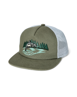 Trout Trucker Mesh Cap - Dusty Pine