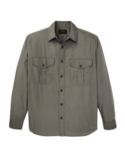 Washed Feather Cloth Shirt - Olive Gray