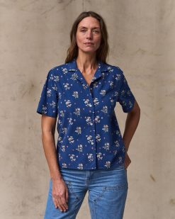 Women's Camp Shirt - Indigo / Floral