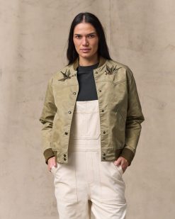 Women's Western Satin Jacket - Silver Sage